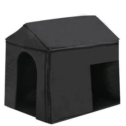 60.2  Large Outdoor Dog House With Insulated Liner For Winter Waterproof Dog Kennel For Medium & Large Dogs, Dog House With Porch And Asphalt Roof And Elevated Floor, Nature