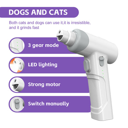 Cat Nail Clippers & Dog Nail Clippers Trimmers For Large Medium Small Dogs Cats Claw Trimmer Quick Sensor And Safety Guard USB Rechargeable With LED Lights Dogs Nail Trimmer