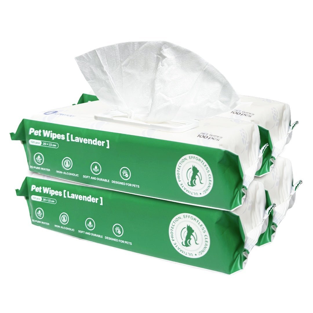 PETMARVEL Silver Ion Antibacterial Dog Cat Wipes Unscented, Hypoallergenic For Paws Butt Face & Ear