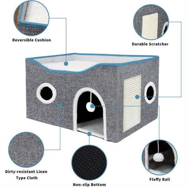 Super Wide Cat House For Indoor Cats, Amazon Logistics, And Wal Mart Platform