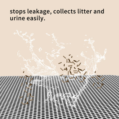Premium Cat Litter Mat - Leak-Proof Waterproof Base & Non-Slip Backing - Effectively Traps And Filters Litter For A Cleaner, Dry Floor