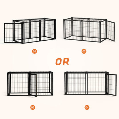 Dog Cage 47.2 Inches, Suitable For Small And Medium-sized Dogs, With A Top Dog Fence, Pet Cage, Indoor, Black. 47.2 Inches Long X 22 Inches Wide X 24 Inches High.