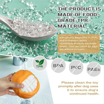 PROKEl Dog Toys Squeak Chew Toys Tough Ballfor Medium Large Extra Aggressive ChewersringDogs Breed Interactive Enduring IndestructibleSqueaky Toy Training Fetch Orange Plainindestructible Dogtoy Squea