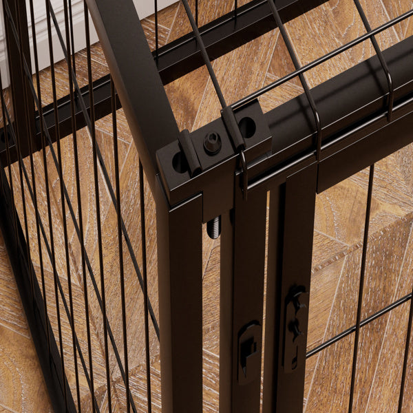 Dog Cage 47.2 Inches, Suitable For Small And Medium-sized Dogs, With A Top Dog Fence, Pet Cage, Indoor, Black. 47.2 Inches Long X 22 Inches Wide X 24 Inches High.