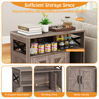 Cat Litter Box Enclosure Hidden Cat Washroom Furniture With Storage